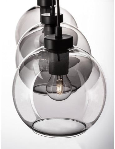 Luces Exclusivas REPOS Pendant Modern Black 3xΕ27 max 12W LE42651 - product 2