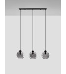 Pendant lamps - Luces Exclusivas REPOS Pendant Modern Black 3xΕ27 max 12W LE42651 - product 3