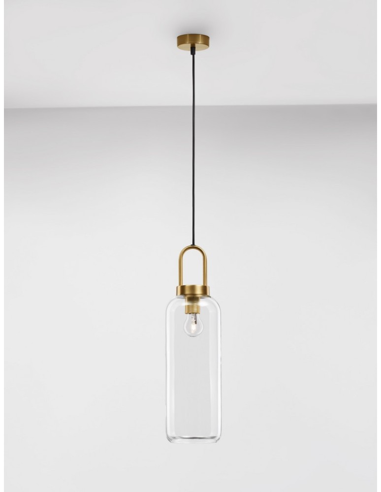 Pendant lamps - Luces Exclusivas BANES Pendant Modern gold and gold shades 1xΕ27 max 12W LE42652 - product kolory-swiatla.pl 3