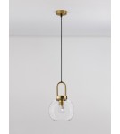 Pendant lamps - Luces Exclusivas BANES Pendant Modern gold and gold shades 1xΕ27 max 12W LE42653 - product 3