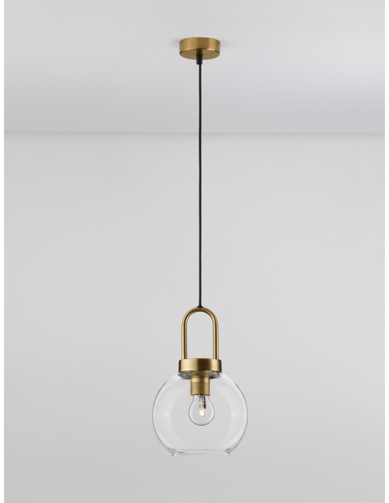 Pendant lamps - Luces Exclusivas BANES Pendant Modern gold and gold shades 1xΕ27 max 12W LE42653 - product kolory-swiatla.pl 3