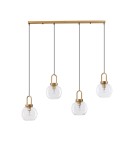 Pendant lamps - Luces Exclusivas BANES Pendant Modern gold and gold shades 4xΕ27 max 12W LE42654 - product 1