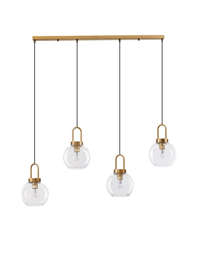 Pendant lamps - Luces Exclusivas BANES Pendant Modern gold and gold shades 4xΕ27 max 12W LE42654 - product kolory-swiatla.pl 1