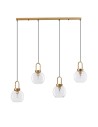Luces Exclusivas BANES Pendant Modern gold and gold shades 4xΕ27 max 12W LE42654