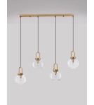 Pendant lamps - Luces Exclusivas BANES Pendant Modern gold and gold shades 4xΕ27 max 12W LE42654 - product 2