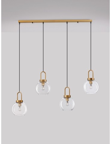 Luces Exclusivas BANES Wisząca Nowoczesna złoty i odcienie złota 4xΕ27 max 12W LE42654 - produkt 2