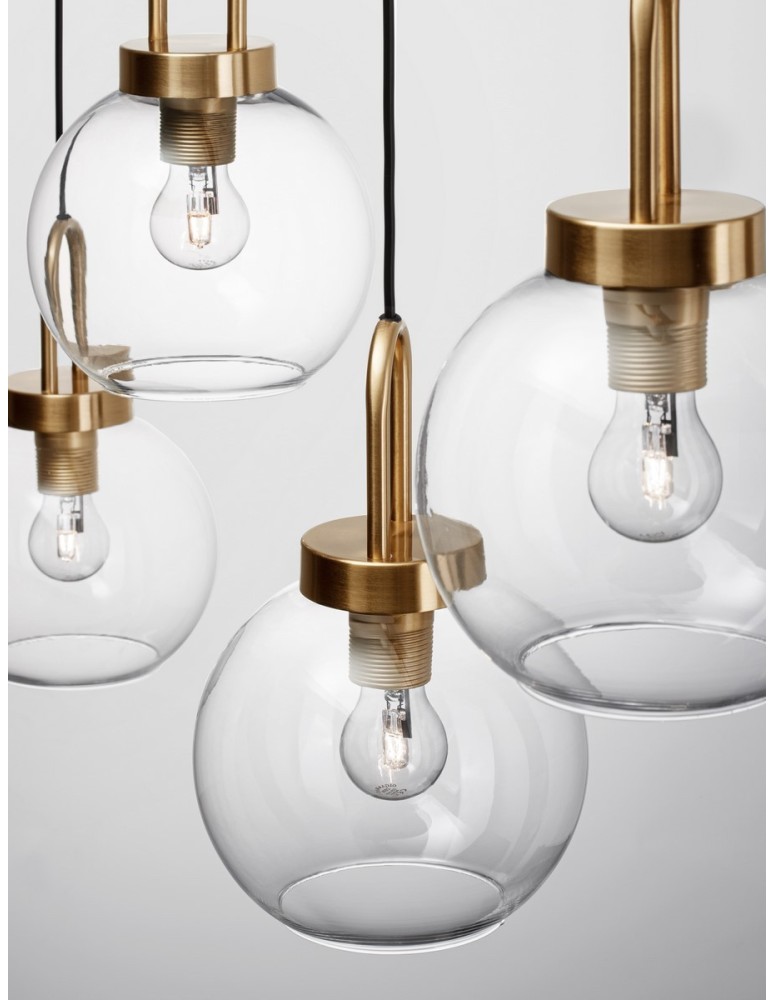 Pendant lamps - Luces Exclusivas BANES Pendant Modern gold and gold shades 4xΕ27 max 12W LE42654 - product kolory-swiatla.pl 3