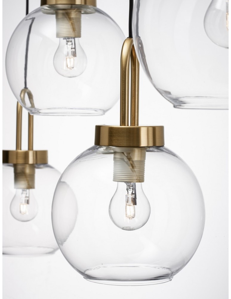 Pendant lamps - Luces Exclusivas BANES Pendant Modern gold and gold shades 4xΕ27 max 12W LE42654 - product kolory-swiatla.pl 5