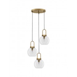 Luces Exclusivas BANES Wisząca Nowoczesna złoty i odcienie złota 3xΕ27 max 12W LE42655
