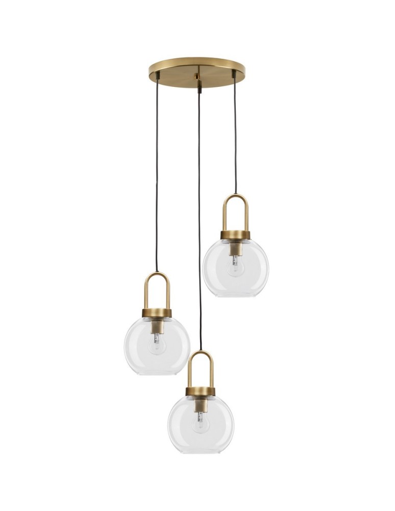 Pendant lamps - Luces Exclusivas BANES Pendant Modern gold and gold shades 3xΕ27 max 12W LE42655 - product kolory-swiatla.pl 1