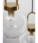Pendant lamps - Luces Exclusivas BANES Pendant Modern gold and gold shades 3xΕ27 max 12W LE42655 - product 2