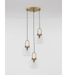 Pendant lamps - Luces Exclusivas BANES Pendant Modern gold and gold shades 3xΕ27 max 12W LE42655 - product 3