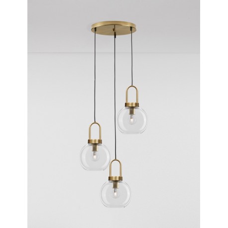 Luces Exclusivas BANES Wisząca Nowoczesna złoty i odcienie złota 3xΕ27 max 12W LE42655