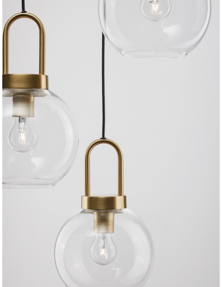 Pendant lamps - Luces Exclusivas BANES Pendant Modern gold and gold shades 3xΕ27 max 12W LE42655 - product kolory-swiatla.pl 4