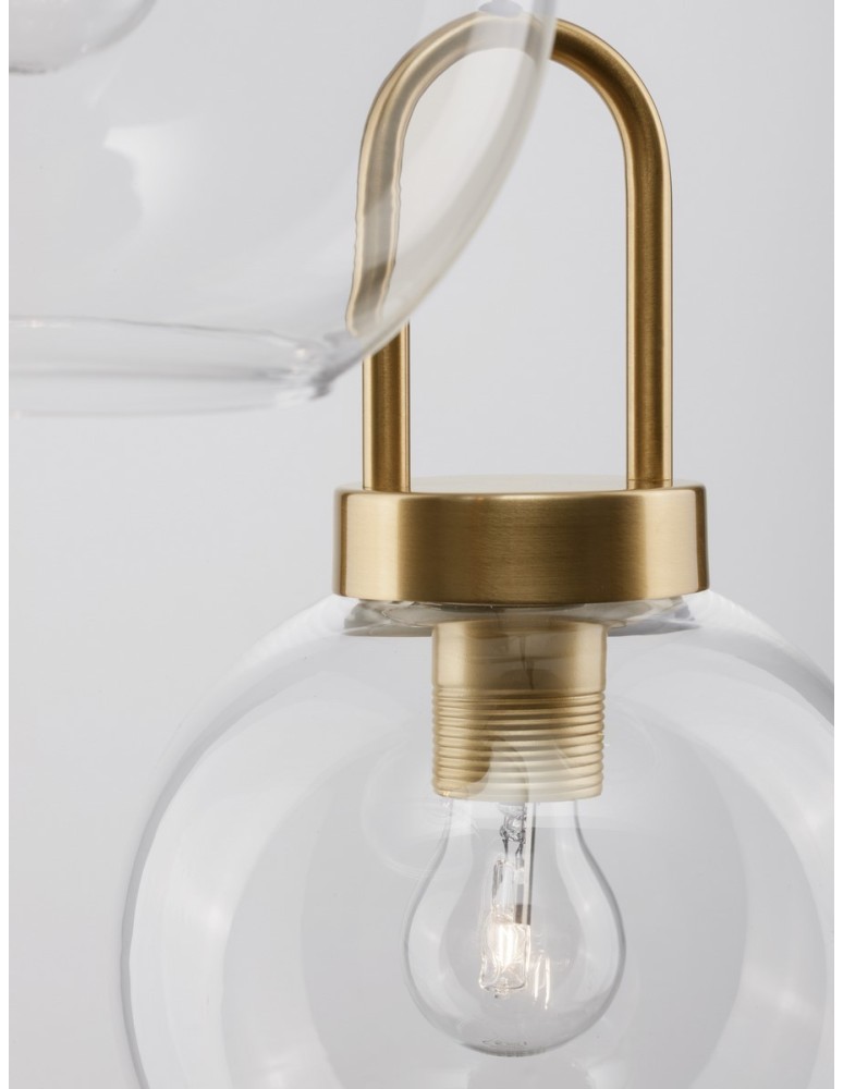 Pendant lamps - Luces Exclusivas BANES Pendant Modern gold and gold shades 3xΕ27 max 12W LE42655 - product kolory-swiatla.pl 5