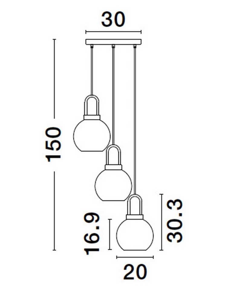 Pendant lamps - Luces Exclusivas BANES Pendant Modern gold and gold shades 3xΕ27 max 12W LE42655 - product kolory-swiatla.pl 6