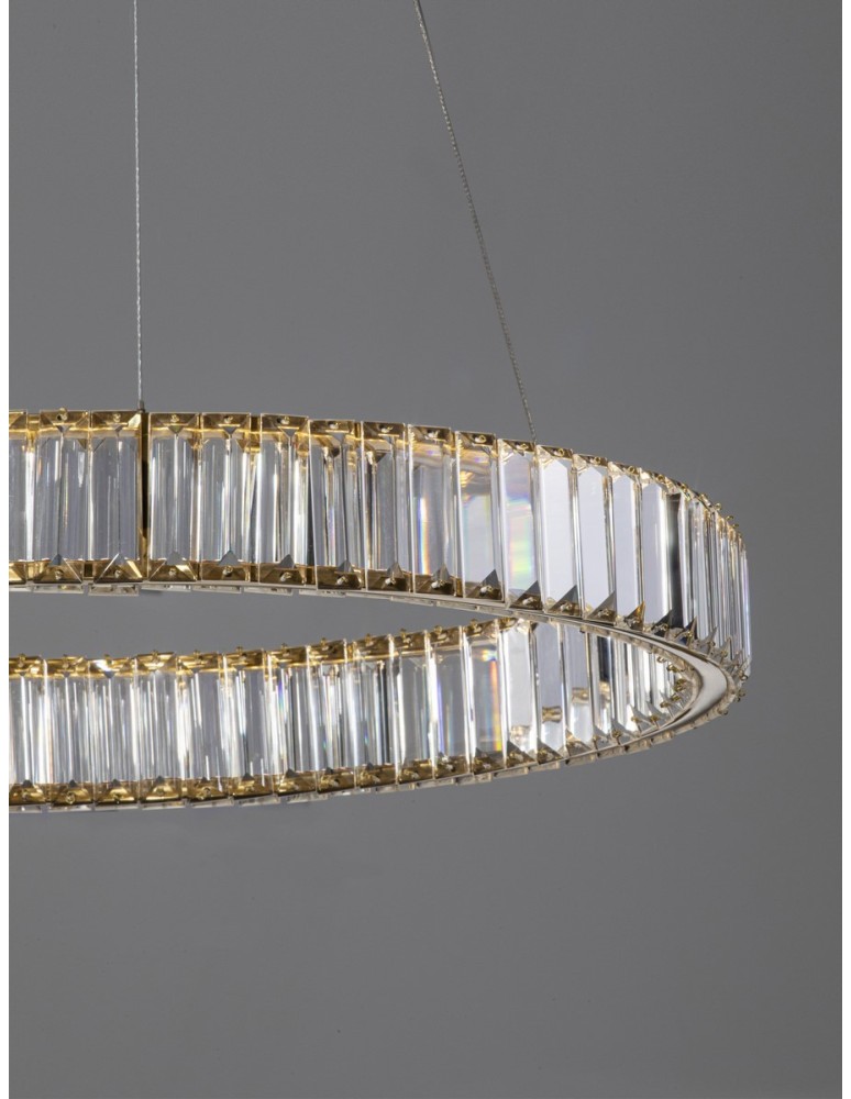 Lampy wiszące - Luces Exclusivas BAUTA Wisząca Nowoczesna złoty i odcienie złota 1xLED max 40W 3500K LE42674 - produkt kolory-swiatla.pl 3