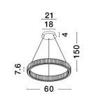 Lampy wiszące - Luces Exclusivas BAUTA Wisząca Nowoczesna złoty i odcienie złota 1xLED max 40W 3500K LE42674 - produkt 5