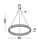 Lampy wiszące - Luces Exclusivas BAUTA Wisząca Nowoczesna złoty i odcienie złota 1xLED max 47W 3500K LE42675 - produkt 5