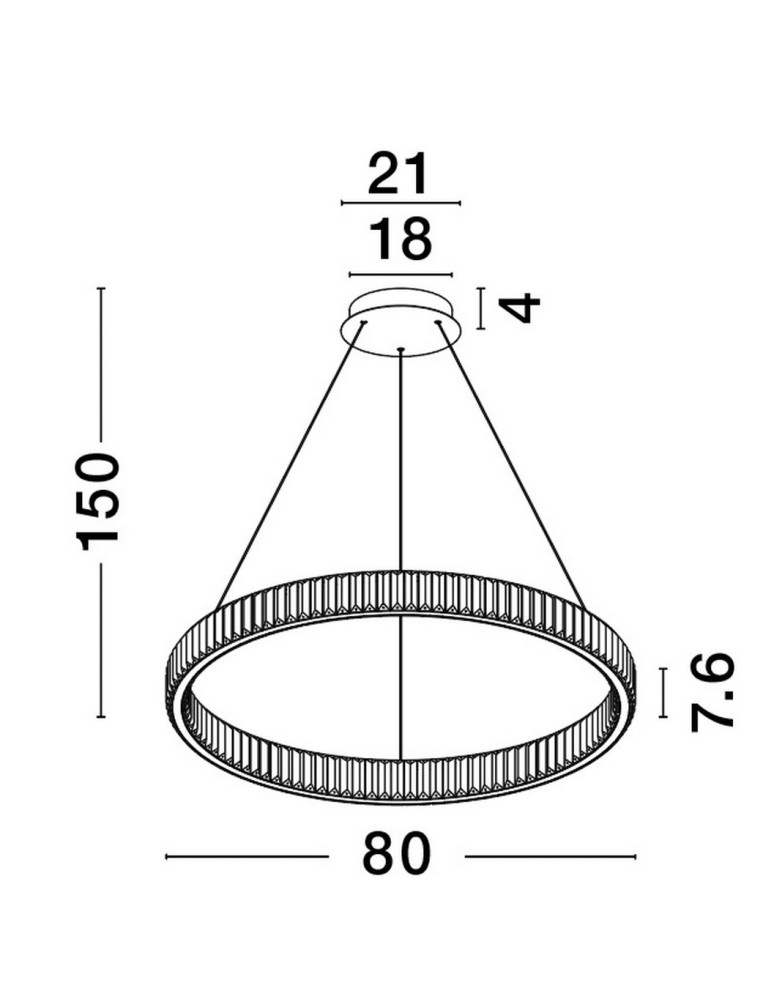 Lampy wiszące - Luces Exclusivas BAUTA Wisząca Nowoczesna złoty i odcienie złota 1xLED max 47W 3500K LE42675 - produkt kolory-swiatla.pl 5