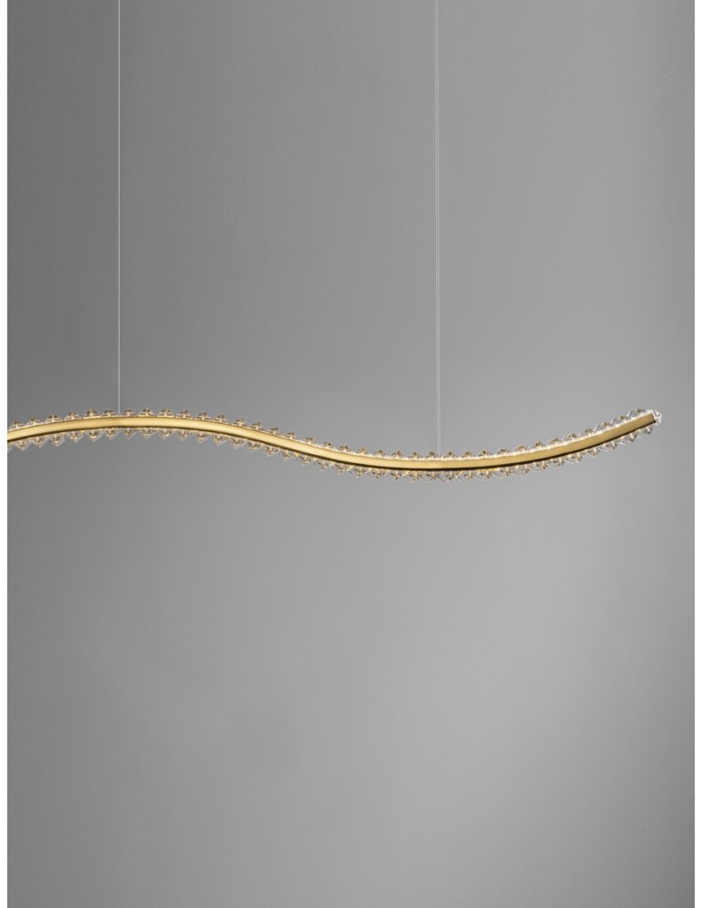 Pendant lamps - Luces Exclusivas BAUTA Pendant Modern gold and gold shades 1xLED max 40W 3500K LE42677 - product kolory-swiatla.pl 2