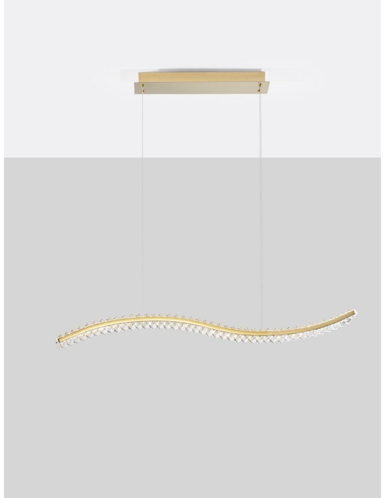 Lampy wiszące - Luces Exclusivas BAUTA Wisząca Nowoczesna złoty i odcienie złota 1xLED max 40W 3500K LE42677 - produkt kolory-swiatla.pl 3