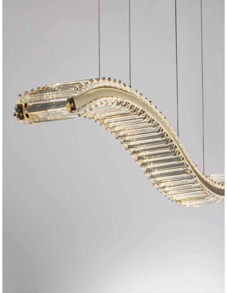 Lampy wiszące - Luces Exclusivas BAUTA Wisząca Nowoczesna złoty i odcienie złota 1xLED max 40W 3500K LE42677 - produkt kolory-swiatla.pl 4