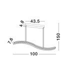 Lampy wiszące - Luces Exclusivas BAUTA Wisząca Nowoczesna złoty i odcienie złota 1xLED max 40W 3500K LE42677 - produkt 5