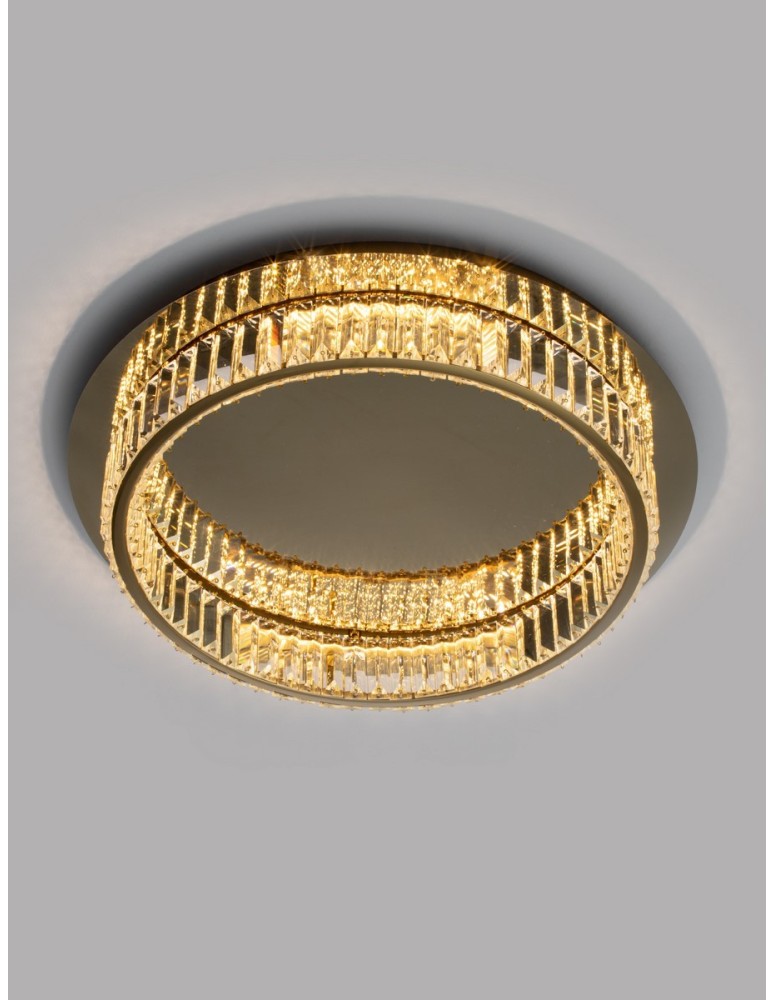 Glamour ceiling lamps - Luces Exclusivas BAUTA Ceiling Modern Gold and shades of gold 1xLED max 29W 3500K LE42678 - product kolory-swiatla.pl 5
