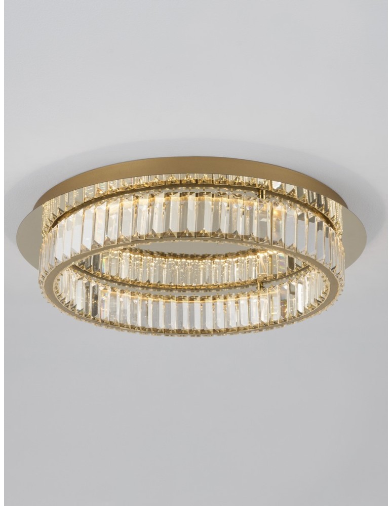 Glamour ceiling lamps - Luces Exclusivas BAUTA Ceiling Modern Gold and shades of gold 1xLED max 40W 3500K LE42679 - product kolory-swiatla.pl 2