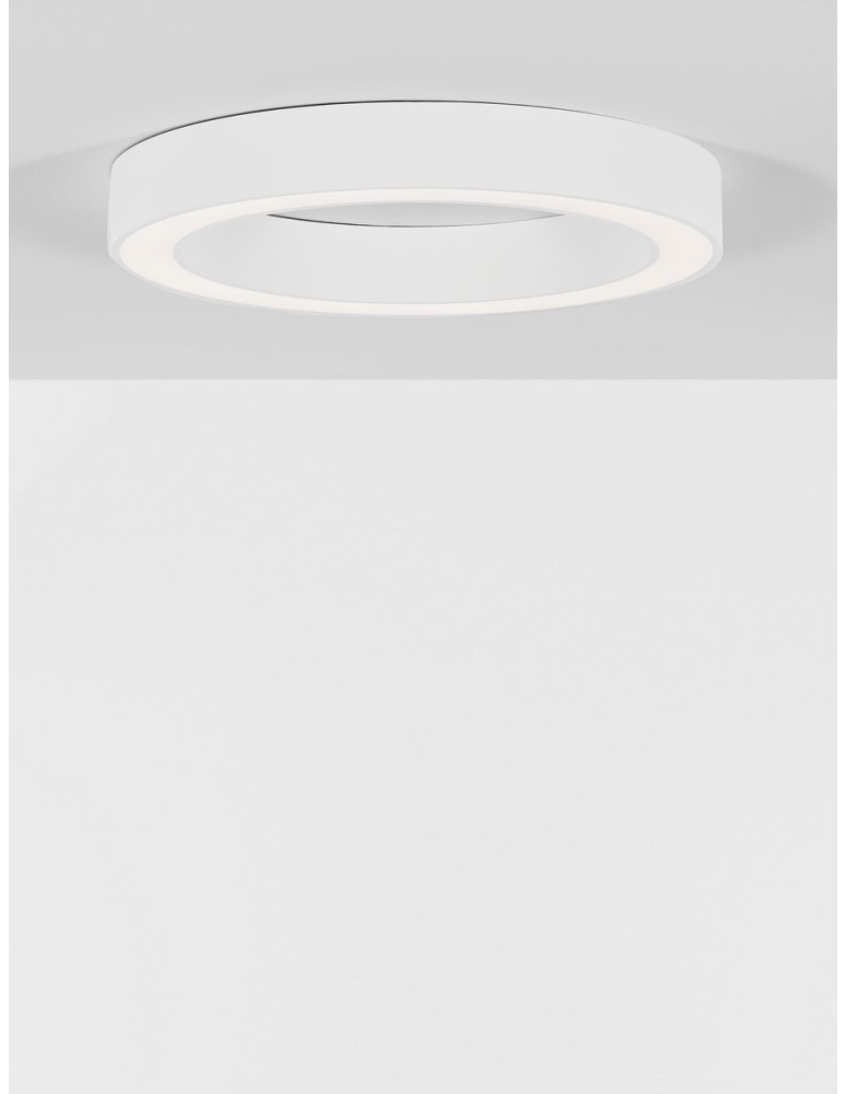 Ring ceiling lamps - Luces Exclusivas CLARO Modern Ceiling White 1xLED max 50W 3000-4000K LE42684 - product kolory-swiatla.pl 2