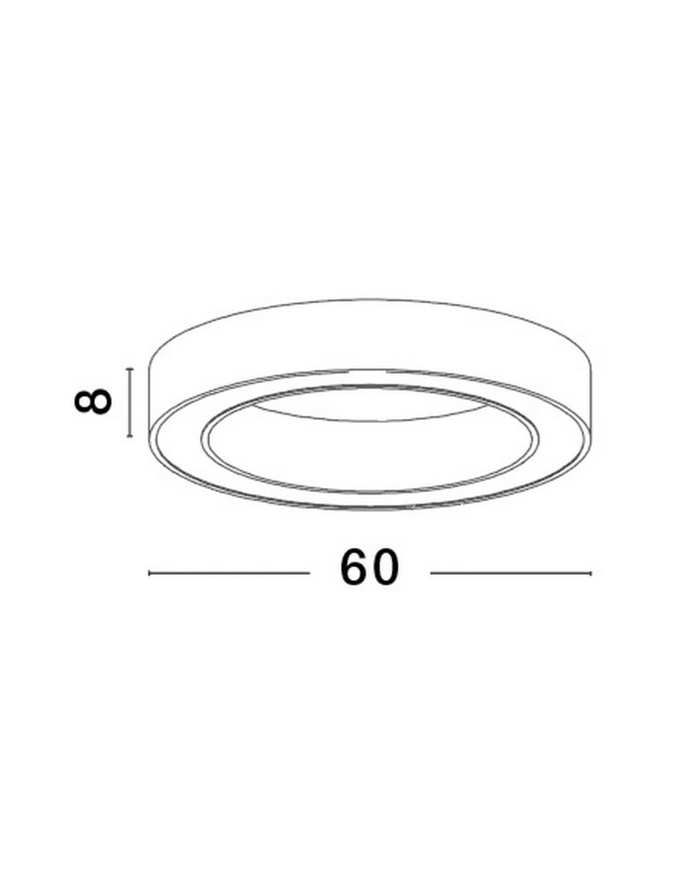 Ring ceiling lamps - Luces Exclusivas CLARO Modern Ceiling White 1xLED max 50W 3000-4000K LE42684 - product kolory-swiatla.pl 6