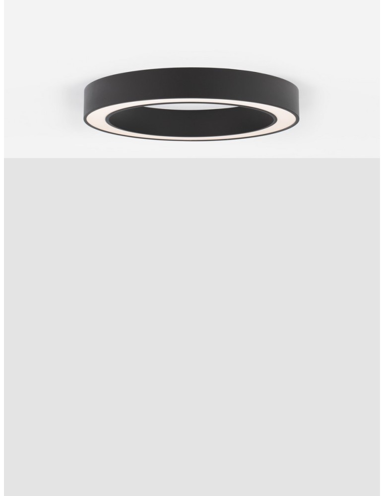 Ring ceiling lamps - Luces Exclusivas CLARO Modern Ceiling Black 1xLED max 50W 3000-4000K LE42685 - product kolory-swiatla.pl 2