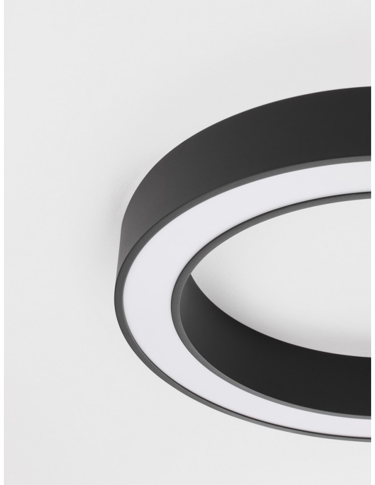 Ring ceiling lamps - Luces Exclusivas CLARO Modern Ceiling Black 1xLED max 50W 3000-4000K LE42685 - product kolory-swiatla.pl 3