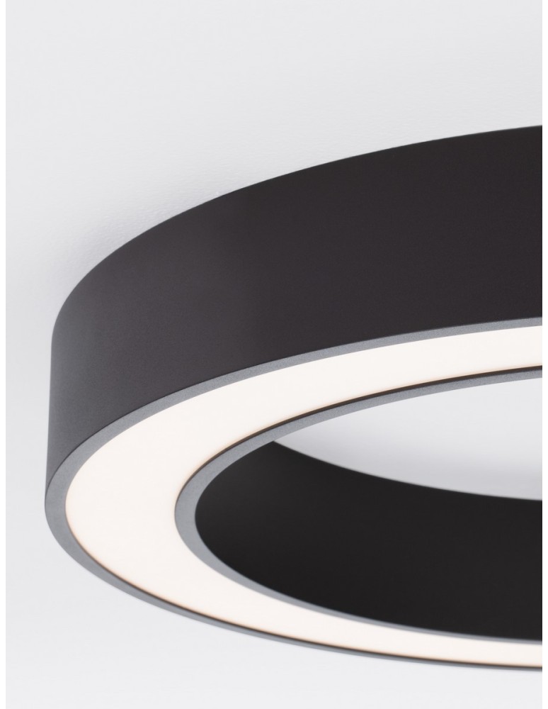 Ring ceiling lamps - Luces Exclusivas CLARO Modern Ceiling Black 1xLED max 50W 3000-4000K LE42685 - product kolory-swiatla.pl 5