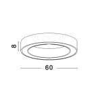 Ring ceiling lamps - Luces Exclusivas CLARO Modern Ceiling Black 1xLED max 50W 3000-4000K LE42685 - product 6