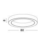 Ring ceiling lamps - Luces Exclusivas CLARO Modern Ceiling White 1xLED max 60W 3000-4000K LE42687 - product 6