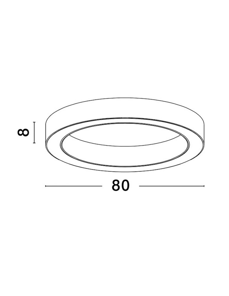 Ring ceiling lamps - Luces Exclusivas CLARO Modern Ceiling White 1xLED max 60W 3000-4000K LE42687 - product kolory-swiatla.pl 6