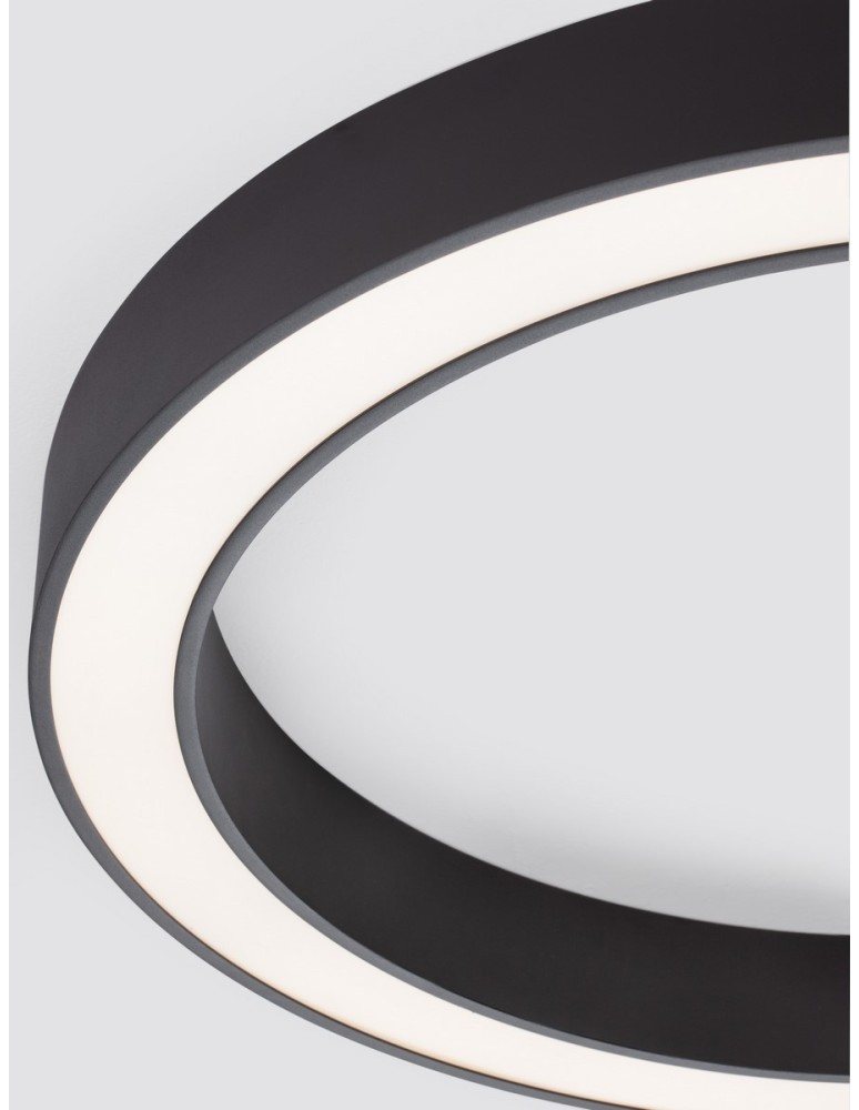 Ring ceiling lamps - Luces Exclusivas CLARO Modern Ceiling Black 1xLED max 60W 3000-4000K LE42688 - product kolory-swiatla.pl 3