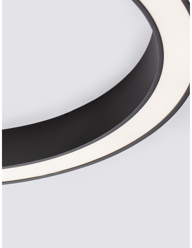 Ring ceiling lamps - Luces Exclusivas CLARO Modern Ceiling Black 1xLED max 60W 3000-4000K LE42688 - product kolory-swiatla.pl 5