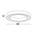 Ring ceiling lamps - Luces Exclusivas CLARO Modern Ceiling Black 1xLED max 60W 3000-4000K LE42688 - product 6