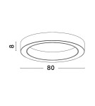 Ring ceiling lamps - Luces Exclusivas CLARO Ceiling Modern Gold and shades of gold 1xLED max 60W 3000-4000K LE42689 - product 6