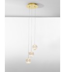 Pendant lamps - Luces Exclusivas CANA Pendant Modern gold and gold shades 1xLED max 15W 3200K LE42692 - product 3