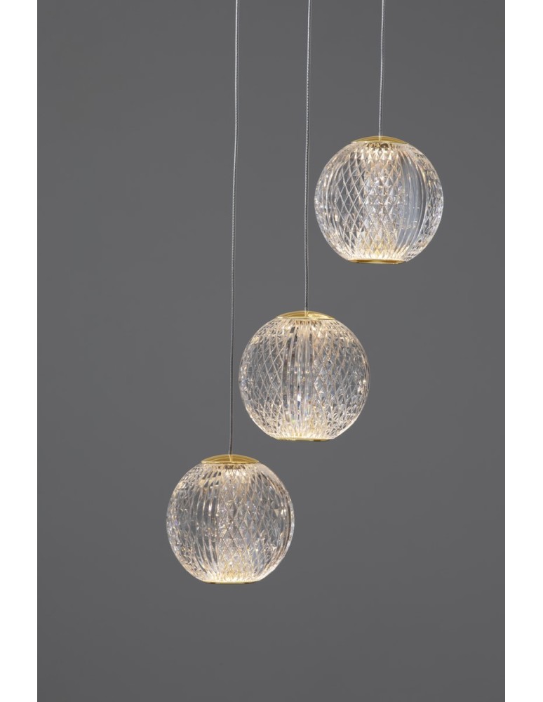 Pendant lamps - Luces Exclusivas CANA Pendant Modern gold and gold shades 1xLED max 15W 3200K LE42692 - product kolory-swiatla.pl 4
