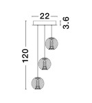 Pendant lamps - Luces Exclusivas CANA Pendant Modern gold and gold shades 1xLED max 15W 3200K LE42692 - product 5