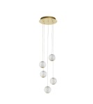 Pendant lamps - Luces Exclusivas CANA Pendant Modern gold and gold shades 1xLED max 21W 3200K LE42693 - product 1