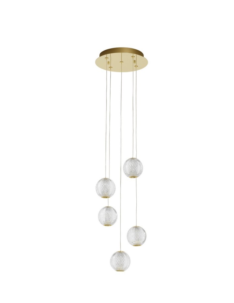 Pendant lamps - Luces Exclusivas CANA Pendant Modern gold and gold shades 1xLED max 21W 3200K LE42693 - product kolory-swiatla.pl 1