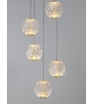 Pendant lamps - Luces Exclusivas CANA Pendant Modern gold and gold shades 1xLED max 21W 3200K LE42693 - product 2