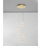 Pendant lamps - Luces Exclusivas CANA Pendant Modern gold and gold shades 1xLED max 21W 3200K LE42693 - product 3
