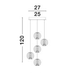 Pendant lamps - Luces Exclusivas CANA Pendant Modern gold and gold shades 1xLED max 21W 3200K LE42693 - product 5